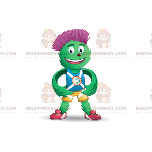 Costume de mascotte BIGGYMONKEY™ d'artichaut vert et rouge en