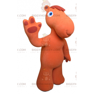 Orange Camel with Blue Eyes BIGGYMONKEY™ Mascot Costume –