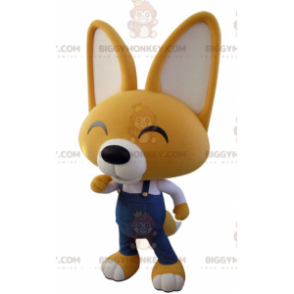 BIGGYMONKEY™ Μασκότ Κοστούμι Yellow & White Fox σε φόρμες -