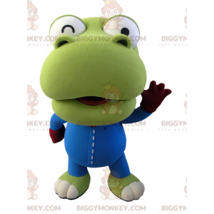 Giant Dinosaur Green and White Crocodile BIGGYMONKEY™ Mascot