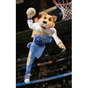 Orange Cat Tiger BIGGYMONKEY™ maskotkostume i sportstøj -