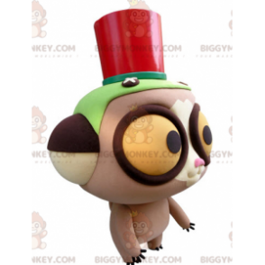 BIGGYMONKEY™ Mascot Costume of Lemur with Big Yellow Eyes -