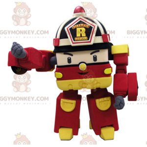 Costume de mascotte BIGGYMONKEY™ de camion de pompier façon