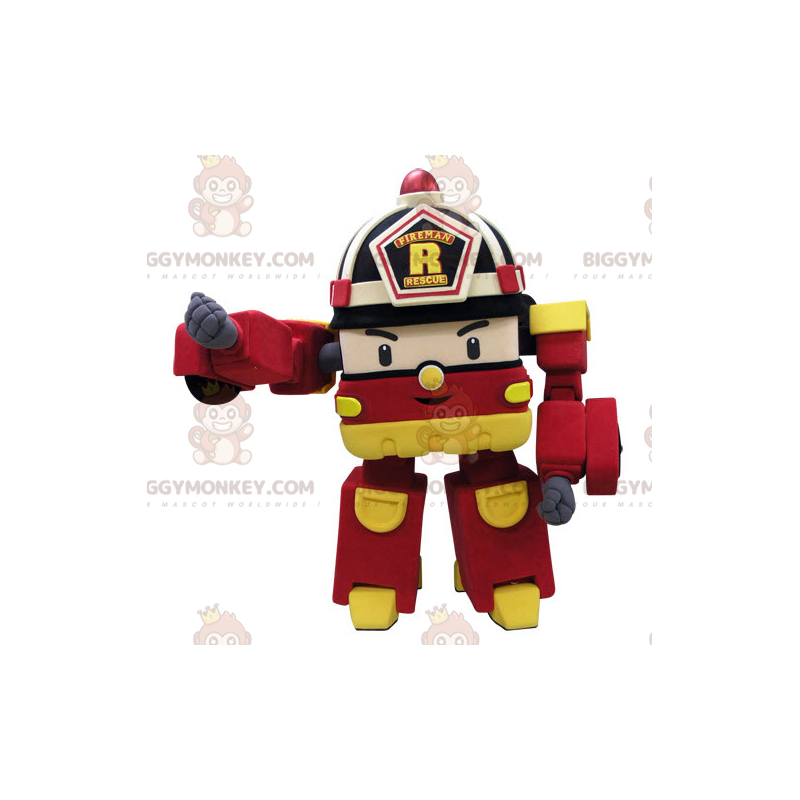 BIGGYMONKEY™ Transformers brandweerwagen mascotte kostuum -