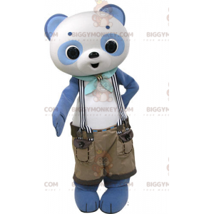 Costume da mascotte Panda BIGGYMONKEY™ blu e bianco con