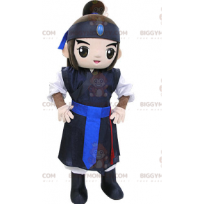 Traje da mascote do Guerreiro Samurai BIGGYMONKEY™. Traje de