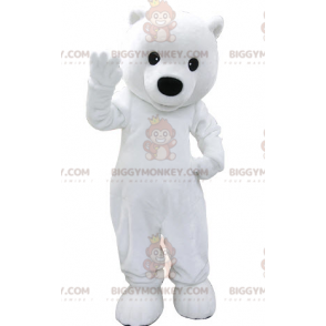 Vit Teddy Polar Bear BIGGYMONKEY™ Maskotdräkt - BiggyMonkey