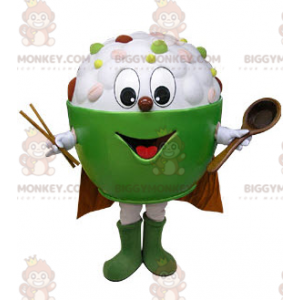 Costume de mascotte BIGGYMONKEY™ de bol avec des céréales et du