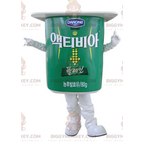 Giant Green and White Yogurt Pot BIGGYMONKEY™ Mascot Costume –