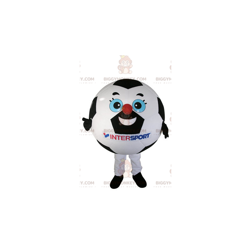 Black and White Soccer Ball BIGGYMONKEY™ Mascot Costume -