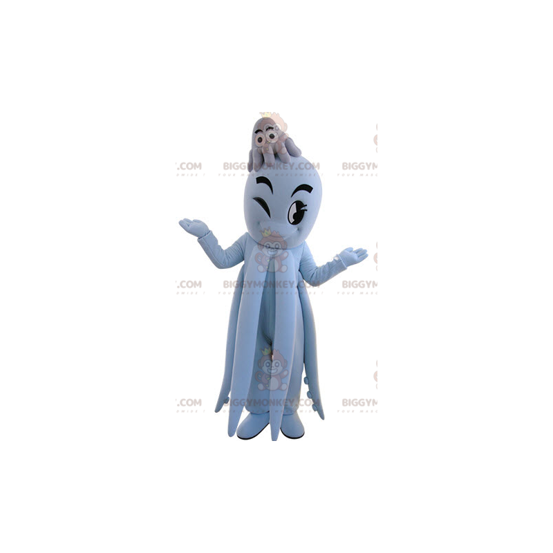 Costume da mascotte Octopus blu gigante BIGGYMONKEY™. Costume