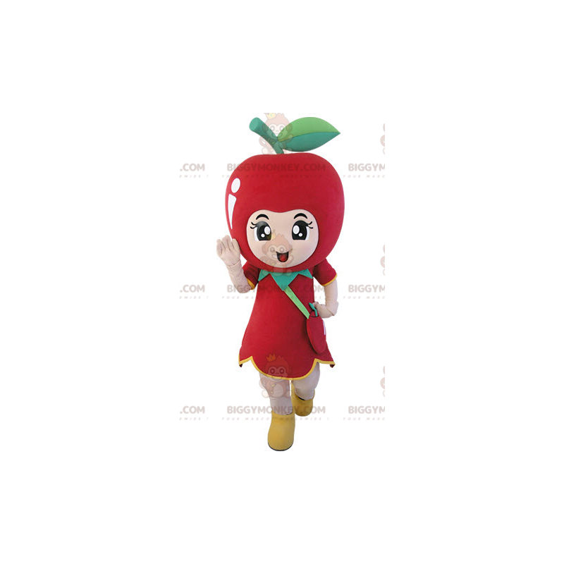 Gigantisch BIGGYMONKEY™-mascottekostuum met rode appel. Fruit