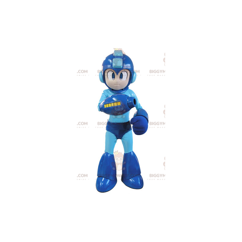 Futurystyczny kostium maskotki BIGGYMONKEY™ ubrany na niebiesko