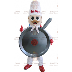 Traje de mascote Chef Gigante Frigideira BIGGYMONKEY™ –