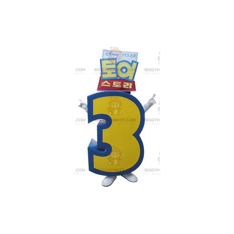 Toy Story 3 Kostium maskotki BIGGYMONKEY™ Giant Number 3 -