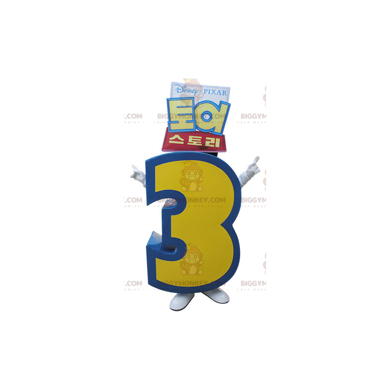 Στολή μασκότ Toy Story 3 BIGGYMONKEY™. Giant Number 3 -