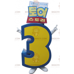 Toy Story 3 Kostium maskotki BIGGYMONKEY™ Giant Number 3 -