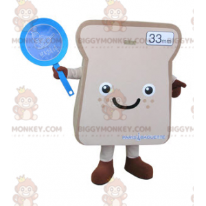 Costume de mascotte BIGGYMONKEY™ de tranche de pain de mie