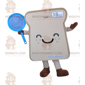 Costume de mascotte BIGGYMONKEY™ de tranche de pain de mie