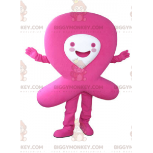 Costume de mascotte BIGGYMONKEY™ de ruban rose. Ruban rouge