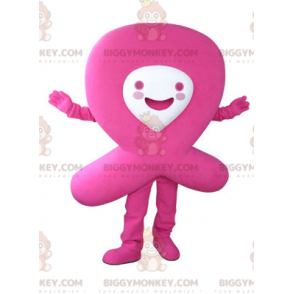 Pink Ribbon BIGGYMONKEY™ Maskottchenkostüm. Aids rotes Band -