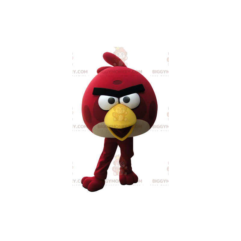 Costume de mascotte BIGGYMONKEY™ d'oiseau rouge et jaune du jeu