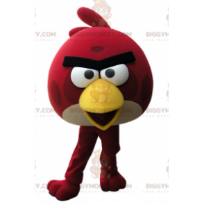 Costume de mascotte BIGGYMONKEY™ d'oiseau rouge et jaune du jeu