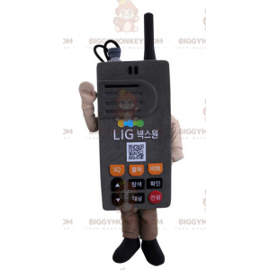 Giant grå telefon Walkie Talkie BIGGYMONKEY™ maskotdräkt -