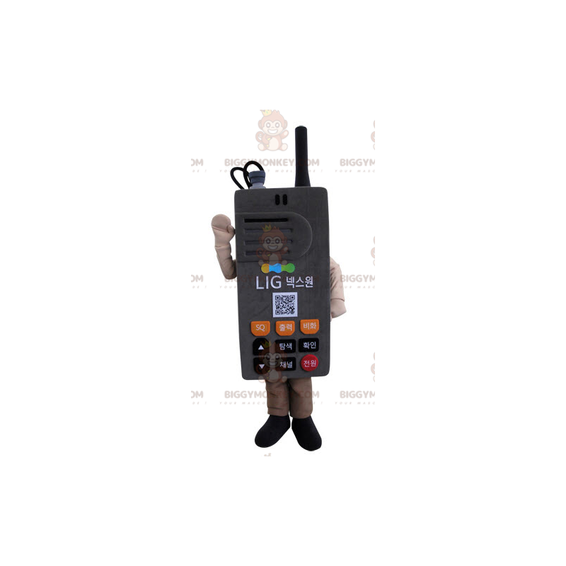 Fantasia de mascote de walkie-talkie gigante cinza para