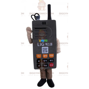 Costume mascotte Walkie Talkie telefono gigante grigio