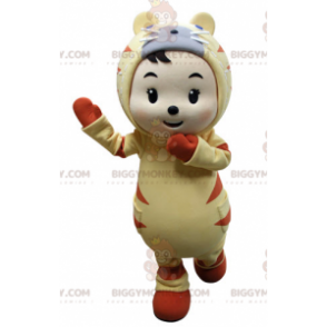 Child's BIGGYMONKEY™ Mascot Costume Yellow and Orange Tiger