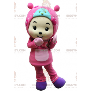 Costume de mascotte BIGGYMONKEY™ d'enfant habillé tout en rose