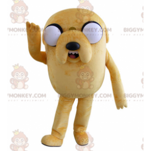 Traje de mascote BIGGYMONKEY™ cão amarelo grande e malvado com