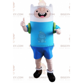 Boy's BIGGYMONKEY™ Mascot Costume Blue & White Dress Up –
