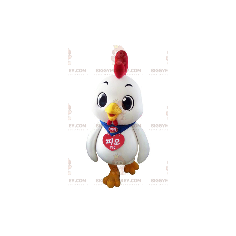 Στολή μασκότ με Giant White and Red Rooster Hen BIGGYMONKEY™ -