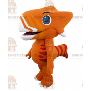 Costume de mascotte BIGGYMONKEY™ de dinosaure orange et jaune