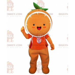 Jätte orange BIGGYMONKEY™ maskotdräkt. Tangerine BIGGYMONKEY™