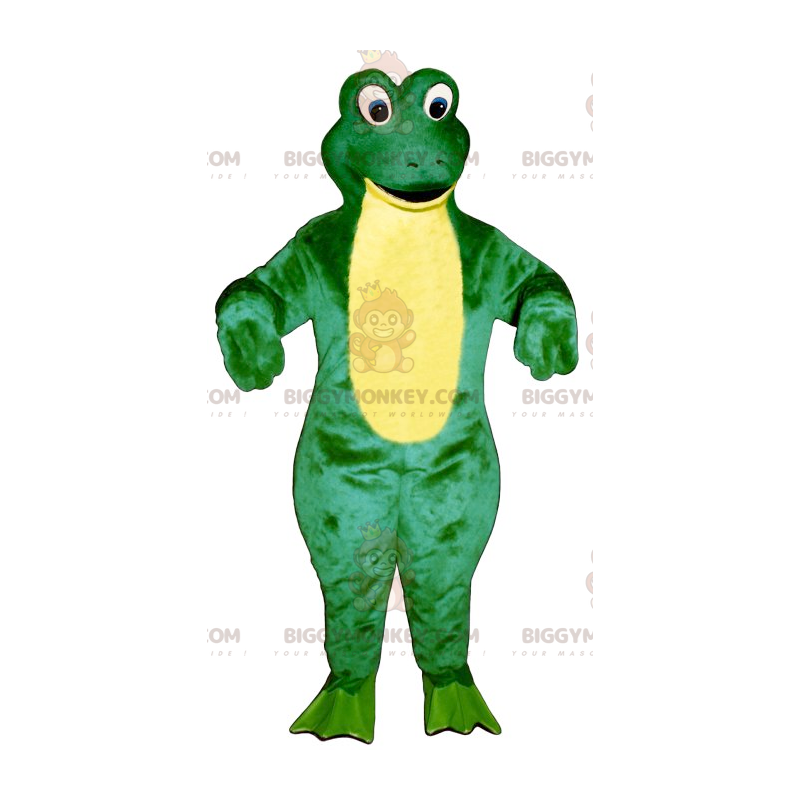 Costume mascotte BIGGYMONKEY™ rana verde e gialla -