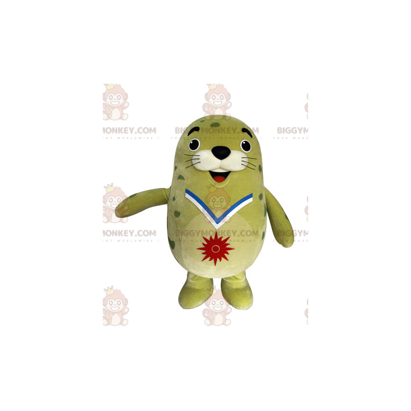 Funny Plump Seal Green Sea Lion BIGGYMONKEY™ Mascot Costume –