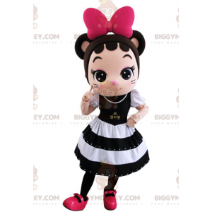 Disfraz de mascota BIGGYMONKEY™ de niña ratón muy elegante con