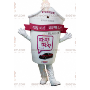 BIGGYMONKEY™-mascottekostuum met papieren beker. Drink