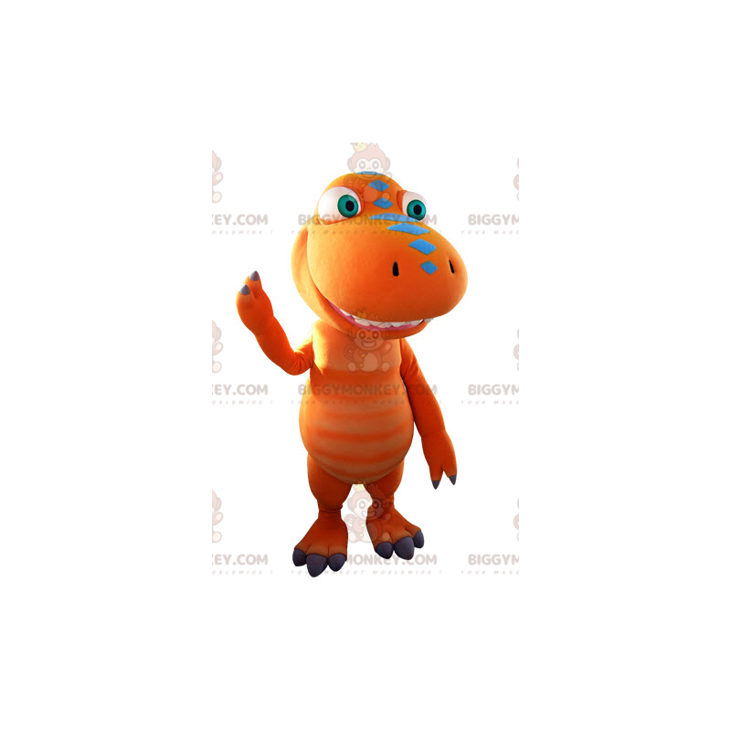 Gigantische oranje en blauwe dinosaurus BIGGYMONKEY™