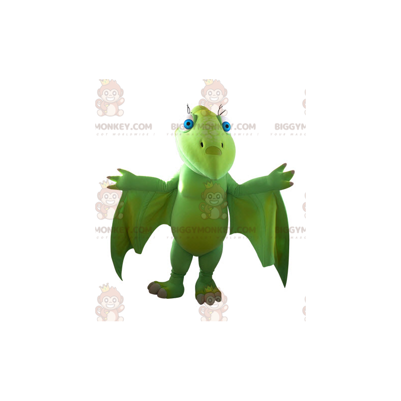 Mahtava vihreä lentävä dinosaurus BIGGYMONKEY™ maskottiasu -