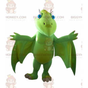 Fantástico traje de mascote de dinossauro voador verde