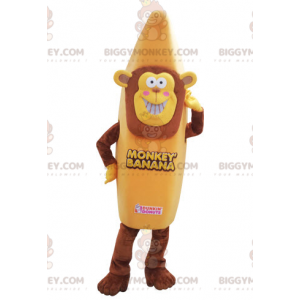 BIGGYMONKEY™ mascottekostuum van aap verkleed als banaan.