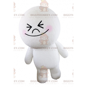 Costume de mascotte BIGGYMONKEY™ de gros bonhomme blanc rond et