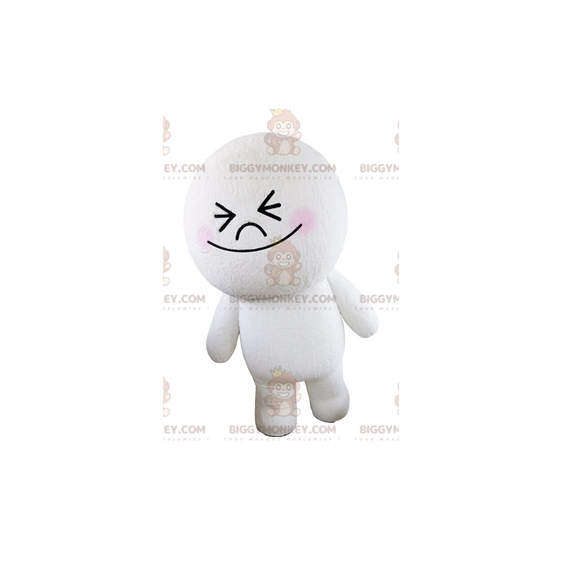 BIGGYMONKEY™ Big Round Cute White Man Mascot Costume –