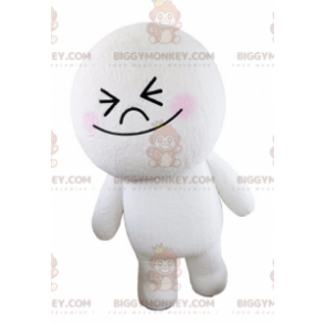 Costume de mascotte BIGGYMONKEY™ de gros bonhomme blanc rond et