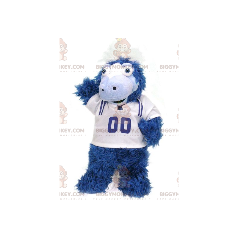 Costume de mascotte BIGGYMONKEY™ de poulain de cheval bleu et