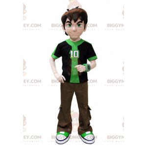 Costume de mascotte BIGGYMONKEY™ d'adolescent habillé en vert